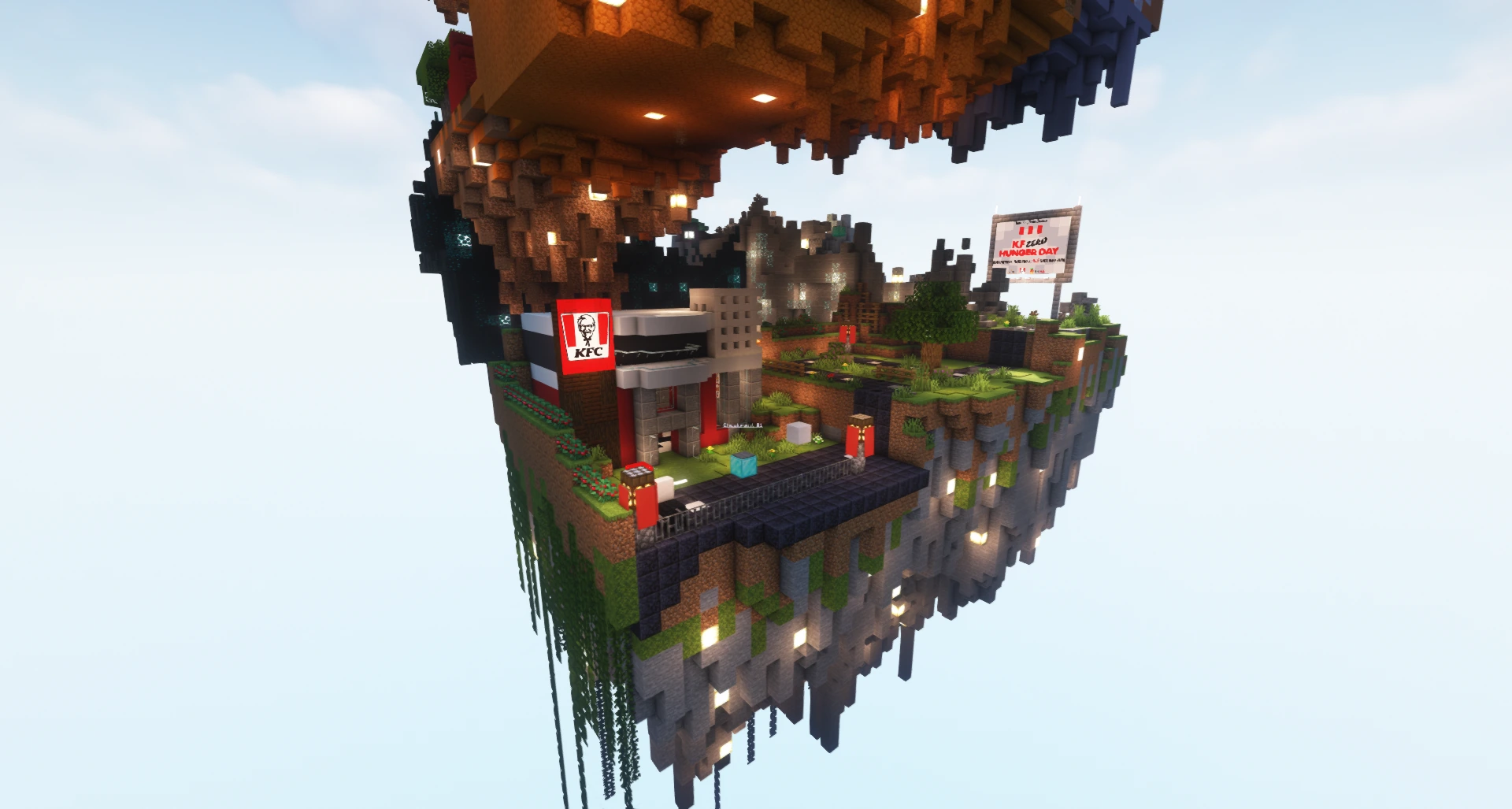 Isla de Misión Harvest con restaurante KFC y recorrido de juego